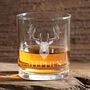 Personalised Stag Engraved Whiskey Glass, thumbnail 2 of 6