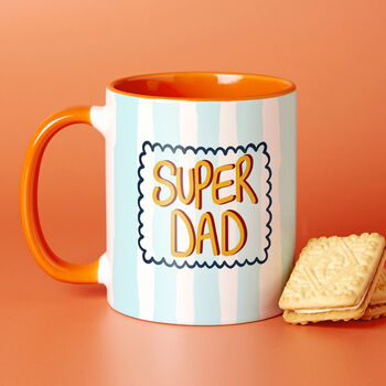 Super Dad Striped Design Mug, 4 of 7