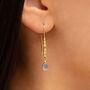 Molten 18ct Gold Plated Chalcedony Drop Earrings, thumbnail 1 of 8