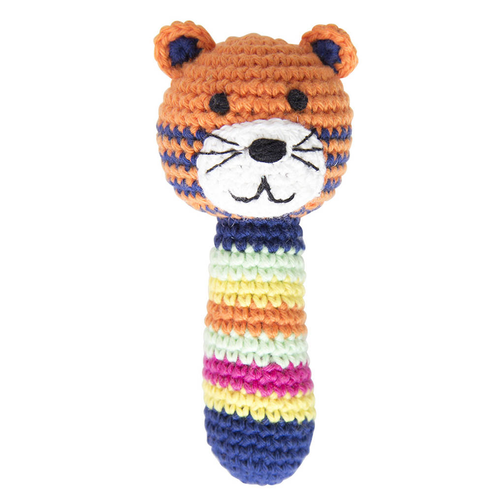 Handmade Crochet Jungle Animal Rattle By Lavish + Delight