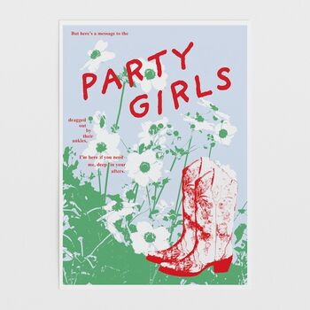 Cmat 'Take A Sexy Picture Of Me' Cowboy Boots Lyric Art Print, 4 of 4