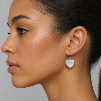 Pearl Heart Earrings, 2 of 8
