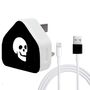 Skull Charger And Cable Sticker, thumbnail 7 of 10
