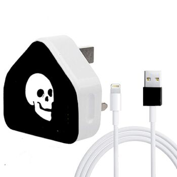 Skull Charger And Cable Sticker, 7 of 10