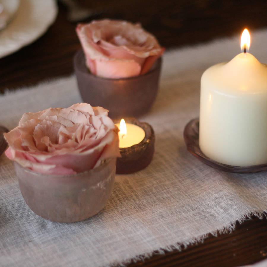 Dusky Pink Bowl Tea Light Holder By The Wedding of my Dreams