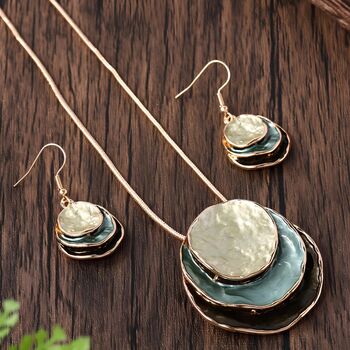Boho Jewellery Gift Set Layered Earrings And Necklace, 2 of 11