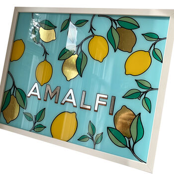 Amalfi Gold Leaf Picture On Glass, 2 of 5