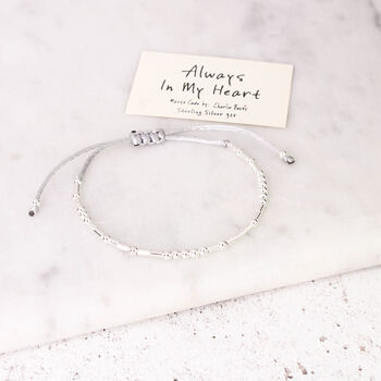 Sterling Silver 'Always In My Heart' Morse Code Bracelet, 2 of 7