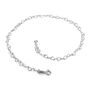 9ct White Gold Open Hearts Chain Anklet, thumbnail 2 of 3