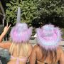 Lilac And Blue Two Tone Fluffy Cowboy Hat, thumbnail 7 of 9