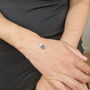 Raw Blue Sapphire Sterling Silver Bracelet, thumbnail 2 of 5
