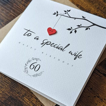 Personalised 60th Birthday Card For Special Wife, 2 of 4