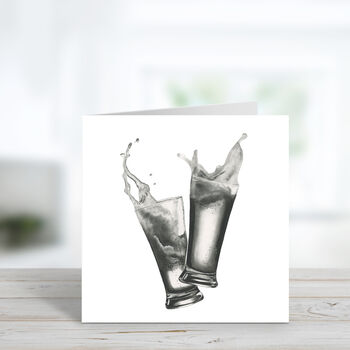 Luxury Beer Blank Greeting Card And Envelope, 2 of 3