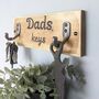 Fathers Day Personalised Wooden Wall Mounted Key Holder, thumbnail 1 of 4