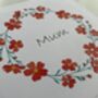 Handmade 'Mum' Floral Wreath Greetings Card, thumbnail 2 of 2