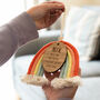 Personalised Macrame Rainbow Sign Gift For Friend, thumbnail 4 of 5
