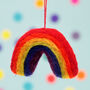 Personalised Felt Rainbow Hanging Decoration, thumbnail 2 of 2