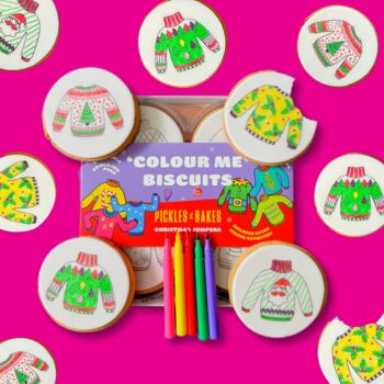 Christmas Jumper Colour Me Biscuit Set, 5 of 8