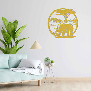 Wooden Rhinos: African Wall Art For Exotic Spaces, 8 of 12