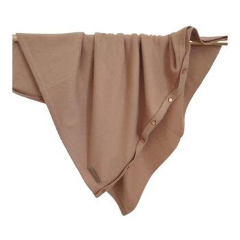 Camel Beige 100% Cashmere Button Poncho Gift Boxed, 2 of 6