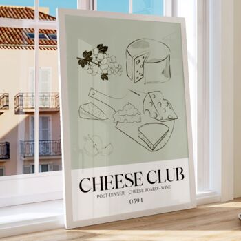 Cheese Club Print Food Art Print, 3 of 8