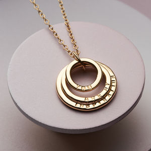 family name necklace gold