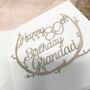 Personalised 80th Silver Papercut Birthday Card, thumbnail 7 of 11