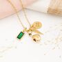 Personalised Angel Wing Heart Memorial Necklace With Birthstone, thumbnail 4 of 8