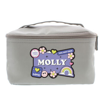 Personalised Good Vibes Travel Wash Bag, 5 of 5