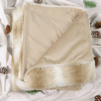 Luxury Faux Fur Winter Throw Blanket, 4 of 8