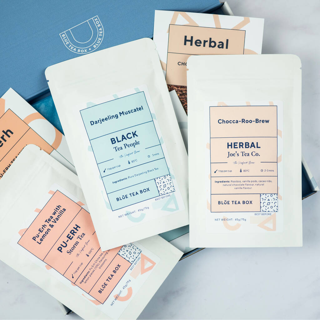 Three Month Luxury Tea Gift Box Subscription By Blue Coffee Box