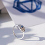 Third Eye Chakra Sapphire Ring Silver Or Gold Plated, thumbnail 1 of 12