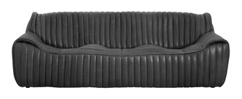 Casual Blackened Leather Sofa, 2 of 2