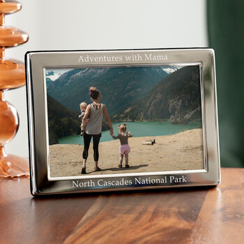 Personalised Luxury Silver Plated Landscape Picture Frame, 3 of 10