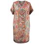 Pink, Orange And Cream Floral Tile Print Long Shirt, thumbnail 4 of 4