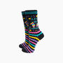 Pinata Get Smashed Combed Cotton Socks In Black, thumbnail 1 of 4