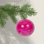 Christmas Molten Glass Bauble Rhodochrosite, 8cm, thumbnail 1 of 2