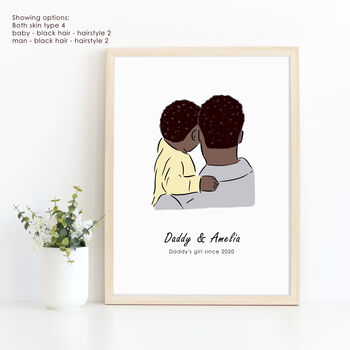 Personalised Daddy And Me Print, 4 of 5
