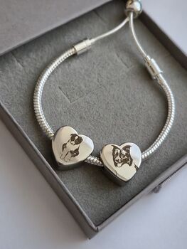 Engraved Photo Or Handwriting Charm. Fits Pandora Bracelets, 5 of 6