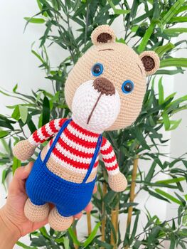 Cute Organic Handmade Teddy Bear For Babies And Kids, 4 of 8