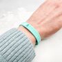 Teal Awareness Ribbon Bracelet Wristband, thumbnail 2 of 8