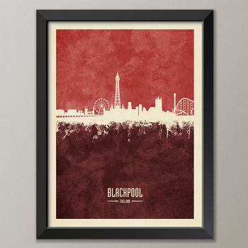 Blackpool Skyline Print And Box Canvas, 5 of 6