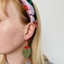 Green Olive Resin Drop Earrings / Italian Summer Gift For Cocktail Lovers, thumbnail 6 of 6