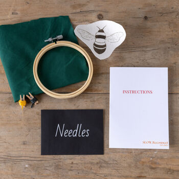 Mini Bee Embroidery Kit, 3 of 3