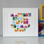 Personalised Typographic Family Names Print, thumbnail 1 of 6