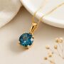 Personalised 9ct Gold London Topaz Necklace December Birthstone, thumbnail 3 of 11
