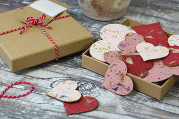 Seed Paper Hearts Letterbox Gift New Colourway, 2 of 9