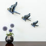 Flying Blue Budgie Trio, thumbnail 1 of 4