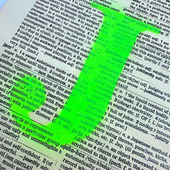 Recycled Spray Paint Initial Neon Typography Print, 7 of 12