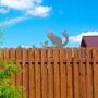 Metal Rusty Cat And Mouse Fence Topper Decoration, thumbnail 5 of 10